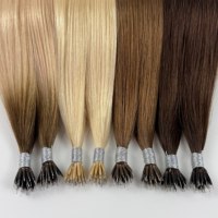Extensiones de Cabello Humano Virgen con Alineación de Cutículas, Punta de Anillo Nano, Cabello Remy Nano con Micro Link, Sin Caída, Calidad de Salón