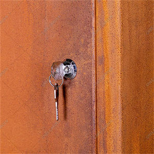 Buzón de acero Corten grande Buzón de correo impermeable independiente Construcción de metal duradera para jardín y patio - Product Image 2