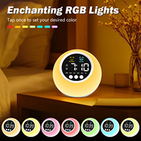 TBFIT Sons naturels et lever du soleil LED Réveil lumineux LED coloré Bruit blanc pour salle à manger, bureau et salle de bain