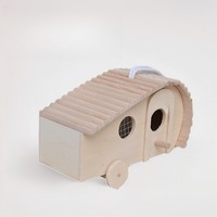 Nichoir suspendu en bois écologique et étanche avec fermeture auto-agrippante, boîte de reproduction créative pour oiseaux, idéal pour perroquets et pigeons en extérieur