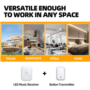 กริ่งประตูไร้สาย120V/220V สำหรับบ้านกริ่งควบคุมด้วยรีโมทคอนโทรลของ EU - Product Image 4