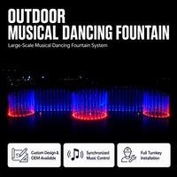 Fontaine musicale dansante personnalisée sur mesure pour toute aménagement paysager aquatique extérieur, couvrant tous les projets de conception et de construction