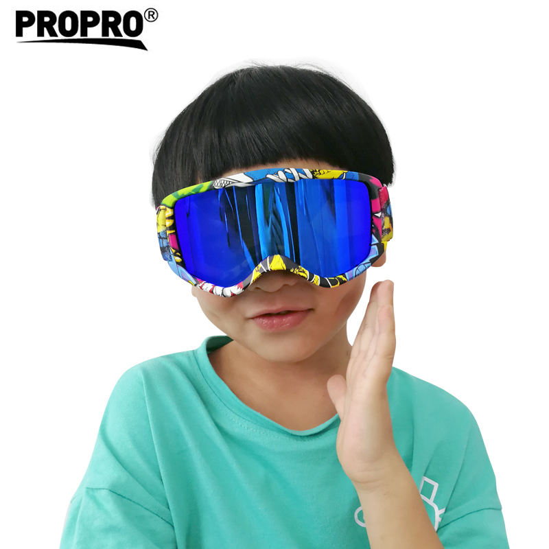 Kids Ski Goggles Boys Girls Anti Fog Snow Snowboard Goggles UV Protection  Helmet Compatible Non-Slip Strap Snow Goggles