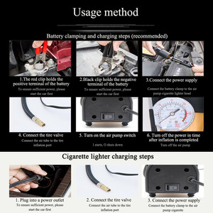 Portable filaire DC 12V voiture compresseur d'air Mini poche Cigarette éclairage universel pointeur affichage voiture pneu gonfleur - Product Image 3