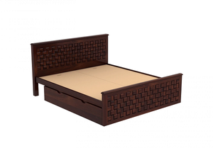 Lit en bois Flamingo avec tiroir latéral, construction solide, finition lisse, espace de rangement pratique et chambre élégante - Product Image 4