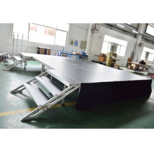 Scène extérieure légère en aluminium de 18 mm en contreplaqué, podium portable pour événements avec certification CE, montage facile, plateforme antidérapante - Product Image 2