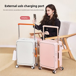 Maleta Moderna 2026 con Asa Ancha, Puerto de Carga USB, Apertura Frontal, Equipaje de Negocios, Bolsa de Viaje con Ruedas para Cabina, PC - Product Image 3