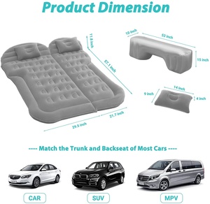 Matelas Gonflable pour Siège Arrière de Voiture, Lit d'Air de Voyage, Oreiller de Voiture, Lit Gonflable pour SUV - Product Image 4