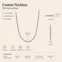Collier chaîne minimaliste en argent sterling 925 pour homme, chaîne à maillons, bijoux fins, à porter au quotidien, cadeau