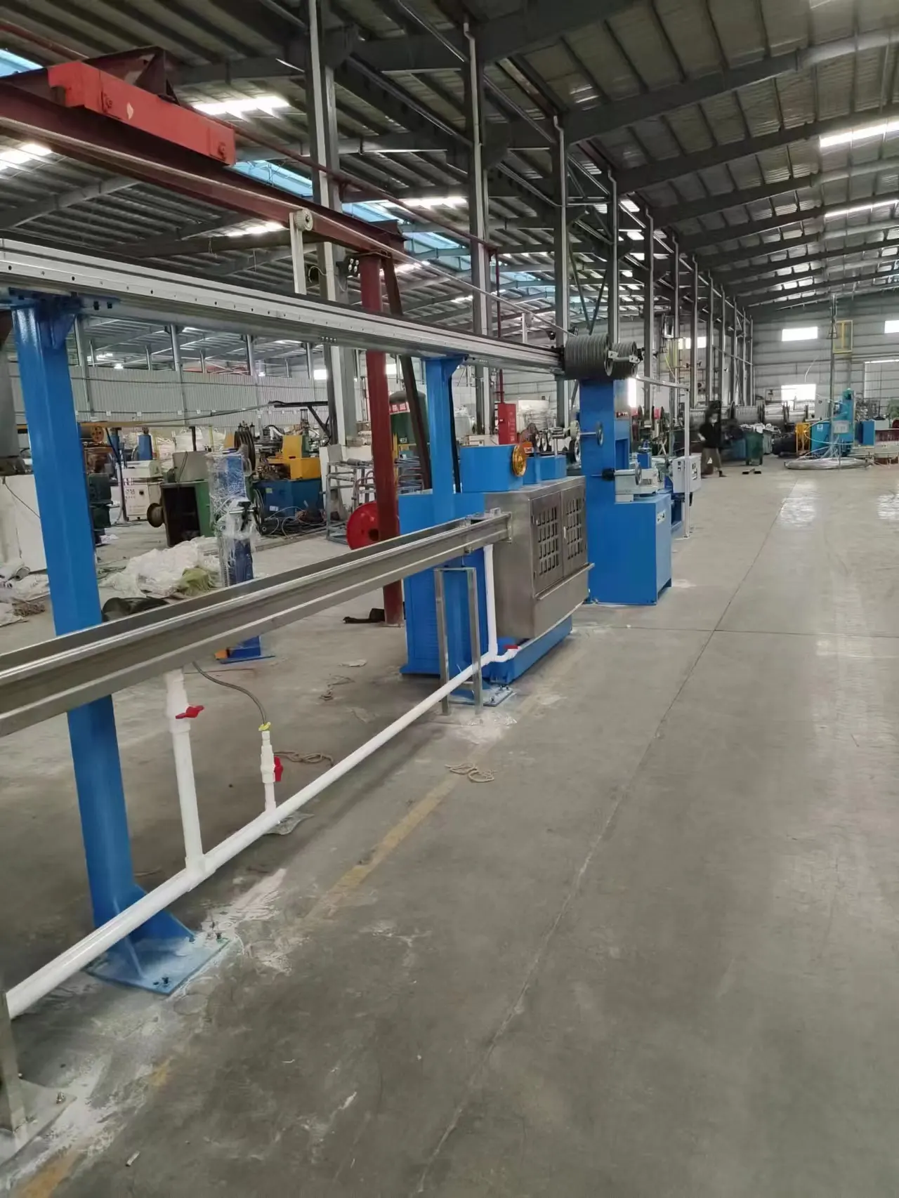 70mm garis ekstruder PLC untuk kabel manufaktur peralatan penting untuk produksi kabel