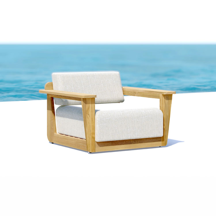 Modern luxury customized weathered teak wood furniture outdoor sectional garden sofa set