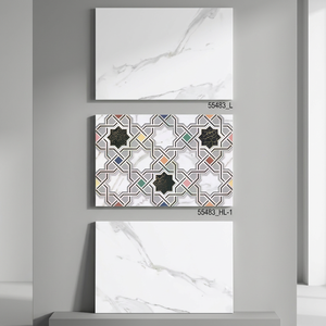 Azulejos de pared de cerámica resaltador Natural de Color negro 30x45cm 300x450mm Digital impreso colorido 12x18 diseñador alto brillante esmaltado - Product Image 6