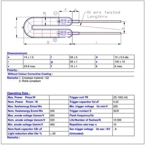 Tube de flash xénon de remplacement neutre <span class=keywords><strong>pour</strong></span> <span class=keywords><strong>les</strong></span> bases d'installation de caméras de contrôle de la circulation et de surveillance routière multiplateformes - Product Image 2