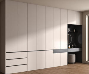 Elegante Armario de Melamina que Ahorra Espacio, Diseño Delgado para Apartamentos Pequeños, Almacenamiento Multicapa para Ropa - Product Image 3