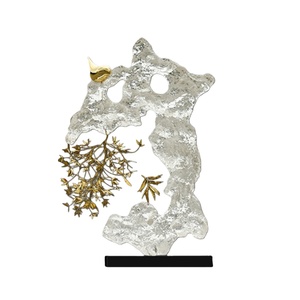Escultura de Cristal Contemporánea con Arte Rupestre de Taihu, Adorno de Resina para Decoración de Interiores de Lujo - Product Image 6