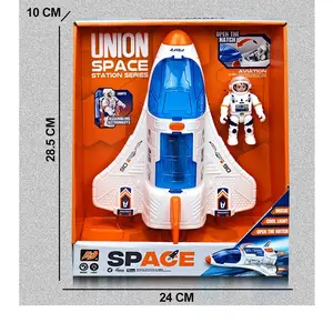 2023 DIY Navio Foguete Brinquedos Space Shuttle sem Spray Com Luz & Música Exploração Espacial Veículo Aerospace Play Set