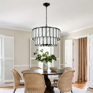 Custom Handmade <b>Modern</b> Luxury Brass Round Chandelier 6-<b>Light</b> for Dining Room Living Room <b>Kitchen</b> Island Bedroom Villa OEM ODM - Product Image 2