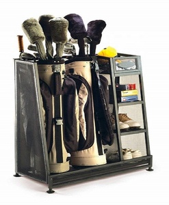 Metal custom golf equipment storage stand golf bag organizer rack
