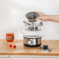 Bouilloire Électrique Multifonctionnelle Automatique en Verre pour Eau Chaude, Chauffe-Eau Vapeur, Maintien au Chaud, Usage Domestique et Hôtelier