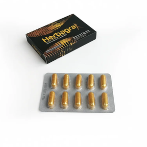 Men's Vitality Support Capsules, 10 capsules per pack, yellow pills. <b>Herbal</b> <b>supplement</b> for managing male energy. OEM low-price w - Product Image 2