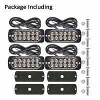 DC 12V Rot-Blaue LED Aluminium 3 Zoll Stroboskop-Warnleuchte Neues Modell LKW Auto Notfall-Beacon Blinkende Lichter Nachrüstung