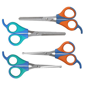 مقص شعر الكلب الاستمالة الفولاذ المقاوم للصدأ طرف مستدير التشذيب المقصات الكلب الحيوانات الأليفة قواطع الشعر - Product Image 1