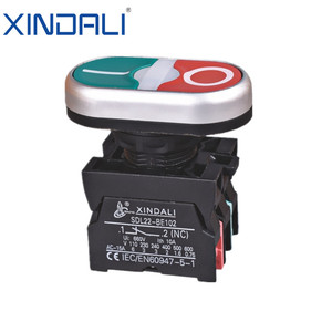 XDL22-CBW8365 chiếu sáng LED đẩy đôi chìa khóa chuyển đổi tạm thời 220V 24V <span class=keywords><strong>IP67</strong></span> nhựa không thấm nước bắt đầu/dừng thiết lập lại đèn 22mm Đầu - Product Image 2