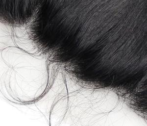 Frontale <span class=keywords><strong>in</strong></span> Pizzo HD di Grado Superiore 10A, <span class=keywords><strong>Capelli</strong></span> Brasiliani Grezzi Allineati alla Cuticola, Pre-Plucked, Pronto per la Spedizione - Product Image 4