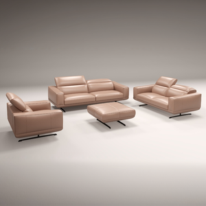 Canapé en cuir de style italien moderne en bois d'orange <span class=keywords><strong>Evergo</strong></span>, fournisseur de meubles de bureau, canapé sectionnel 3 2 1 - Product Image 3