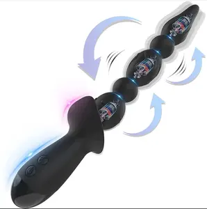 Adult Sex Toys Black Electric Silicone 10 Frequency Vibration Waterproof Anal Sex Toy For Men And Women