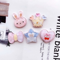 Breloques en résine à dos plat, motifs Ours, Nuages, Petit Lapin, Accessoires de dessin animé pour porte-clés, décoration DIY pour chaussures et coques de téléphone portable