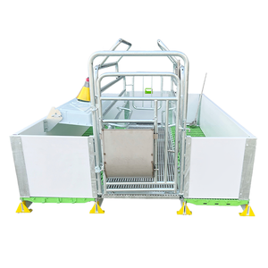 Nouvelle cage automatique pour truies en gestation, caisses de mise bas, acier galvanisé robuste, <span class=keywords><strong>cages</strong></span> de soins pour porcelets, <span class=keywords><strong>cages</strong></span> pour animaux, 1 an - Product Image 4