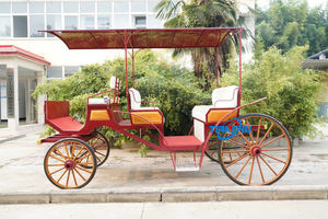 Diskon kereta kuda wisata Cinderella kualitas tinggi kereta tamasya pernikahan elektrik 2 baris mewah klasik - Product Image 5