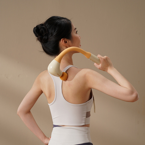 Pistola de Masaje Portátil sin Escobillas <span class=keywords><strong>en</strong></span> Forma de U para Tejido Profundo con Mango Extendido <span class=keywords><strong>y</strong></span> 4 Cabezales de Masaje - Product Image 3