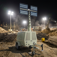 Tour d'éclairage mobile à LED avec générateur diesel, 5m, 7m, 9m – Vente directe usine