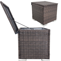 Nevera Portátil Aislada para Exteriores, Caja de Almacenamiento Refrigerante Impermeable de Mimbre para Bebidas, Vino y Cerveza en Jardín, Piscina o Fiestas