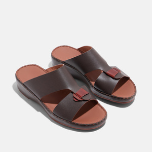 Premium Italian Genuine Cow Leather Men Arabic Sandals Shoes Manufacturer 2026 Trending High-grade <b>Memory</b> <b>Foam</b> Daily Walk - Product Image 2