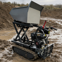 Kleiner 500KG Mini-Raupendumper mit Vollhydraulikantrieb für Obstgarten, Landwirtschaft und Bauarbeiten