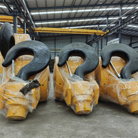 Ensemble de crochet de palan électrique 3 tonnes en fonte laminée pour grue à portique, finition brute, pour l'industrie lourde et l'exploitation minière