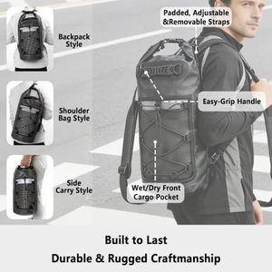 Sac à dos de randonnée imperméable durable 30L, fabrication professionnelle sur mesure, sac étanche léger - Product Image 5