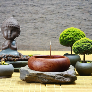 Porte-encens vertical créatif en bois de santal - Artisanat multi-trous portable écologique décor aromatique indien/chinois ZIRUI - Product Image 2