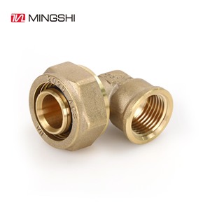 NF AENOR sertifikat ODM kuningan perempuan siku kompresi pipa pemipaan air fitting - Product Image 2