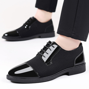 QLFashion jeunesse britannique décontracté affaires Dock <span class=keywords><strong>chaussures</strong></span> hommes mariage hauteur intérieure augmentant chaussure de travail monocouche - Product Image 3