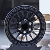 Rines Todoterreno Forjados de Aluminio Personalizados de 18, 20 y 21 Pulgadas, 6x139.7, Acabado Negro Mate, Resistentes, para Wagoneer Amarok T8