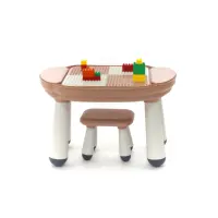 高品質のプラスチックDIY多機能クリエイティブスタディプレイおもちゃ教育用ビルディングブロックテーブルは大人の体重に耐えることができます