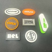 Consen petite quantité minimale de commande logo personnalisé marque lettre surélevée en caoutchouc PVC étiquette de patch pour tissu/sac