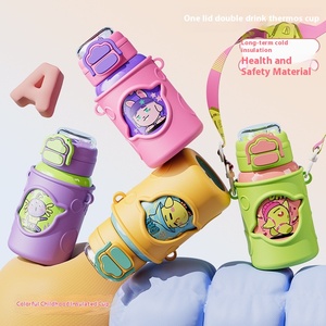 Tasse thermos en acier inoxydable 316 pour enfants avec lanière cadeau d'étudiant portable de dessin animé de gros <span class=keywords><strong>ventre</strong></span> pour les étudiants - Product Image 1