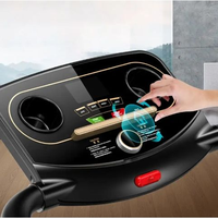 Nouveau modèle de tapis roulant abordable pour la maison avec guidon, machine à courir inclinable avec porte-bouteille pour l'exercice et la perte de poids