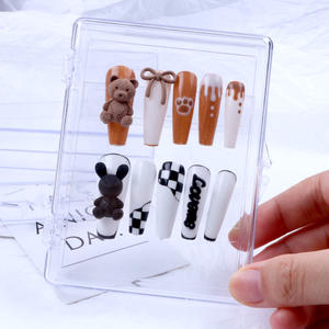 TSZS clair presse sur ongles stockage affichage carte boîte presse sur <span class=keywords><strong>ongle</strong></span> vide boîte d'emballage <span class=keywords><strong>faux</strong></span> <span class=keywords><strong>ongle</strong></span> pointe boîtes d'emballage transparentes - Product Image 4