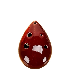 Ocarina en porcelaine émaillée unie à 6 trous, forme goutte d'eau, instrument de musique portable pour l'enseignement, vente en gros - Product Image 1